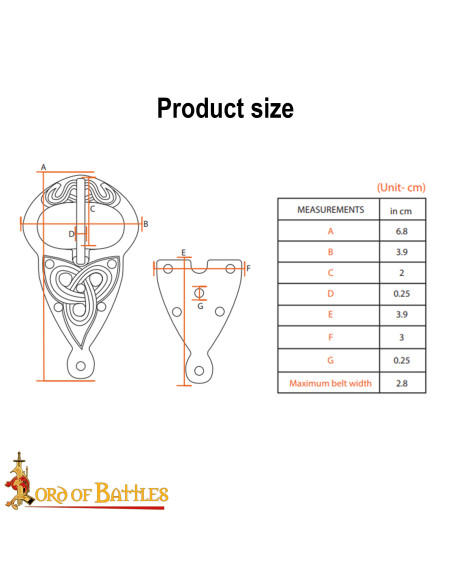 Fivela de cinto vikinga com nós celtas