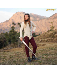 Camisa medieval sem mangas na cor cru 2