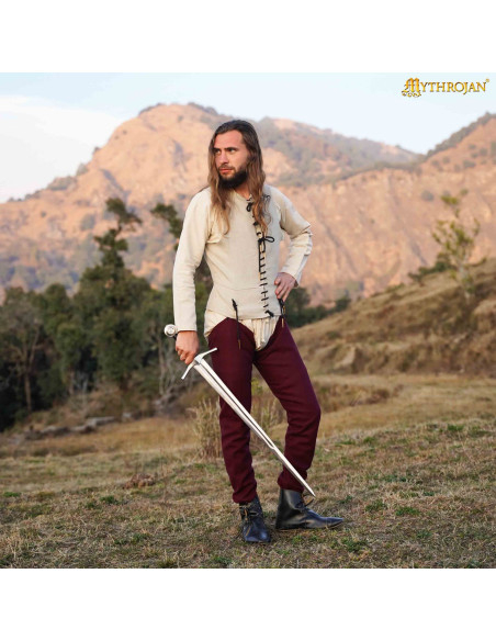 Camisa medieval sem mangas na cor cru