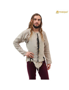 Camisa medieval sem mangas na cor cru