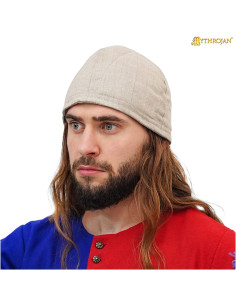 Crespina acolchoada para capacetes medievais - Bege