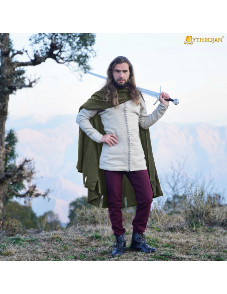 Capa Medieval de lã Bocksten Man....