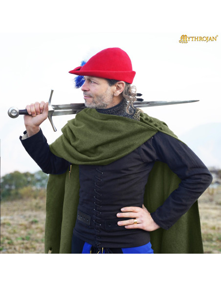 Capa Medieval de lã Bocksten Man....