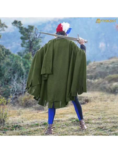 Capa Medieval de lã Bocksten Man....