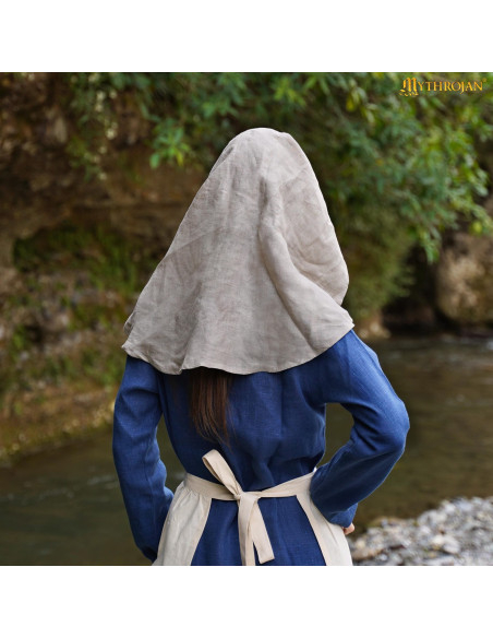 Véu medieval donzela iluminada em...