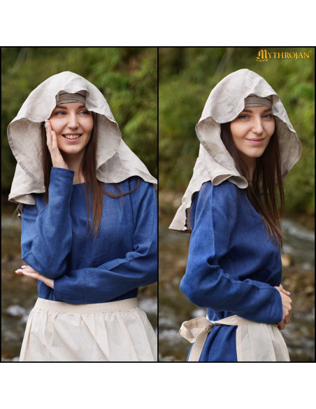 Véu medieval do Peregrino em linho -...