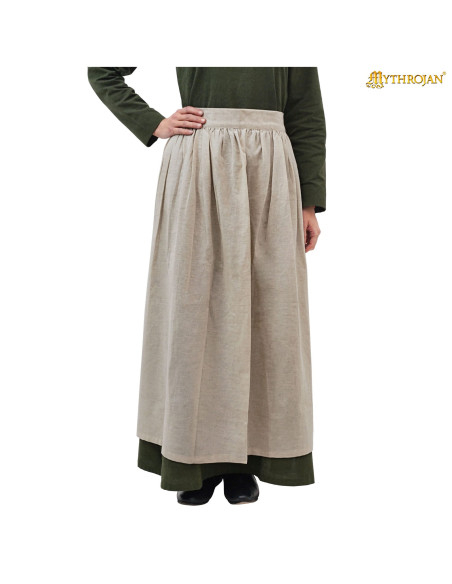 Delantal medieval de camponesa em linho