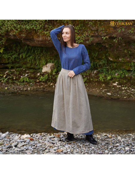 Delantal medieval de camponesa em linho