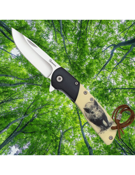 Faca Javali Albainox, madeira negra...