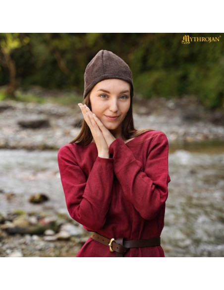 Gorro Viking Birka em lã marrom