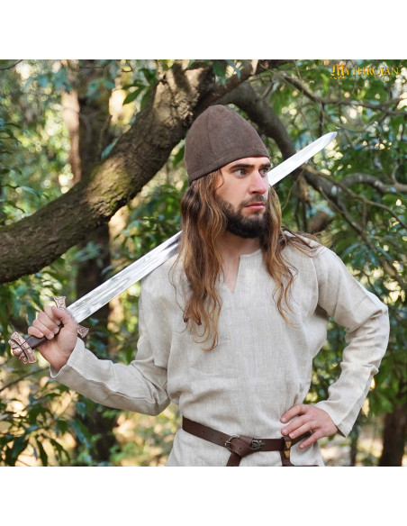 Gorro Viking Birka em lã marrom