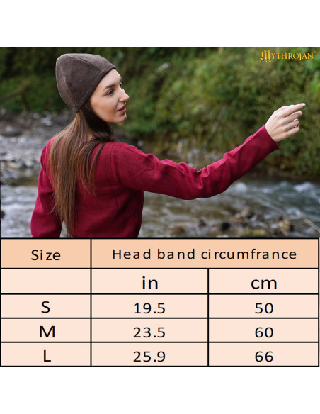 Gorro Viking Birka em lã marrom