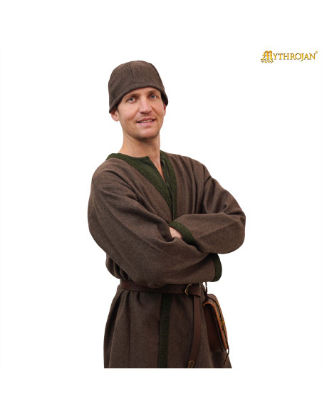 Gorro Viking Birka em lã marrom