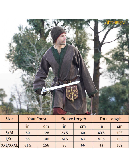 Abrigo de lã Viking Klappenrock ou...