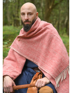 Xale de lã com padrão espiga estilo medieval, várias cores 2