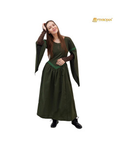 Vestido medieval modelo aventureira, em algodão