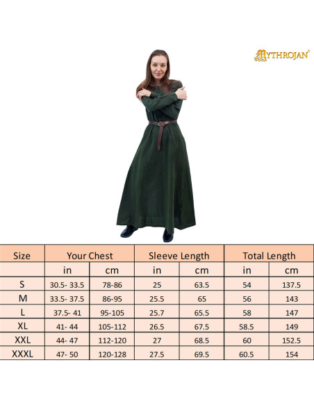 Vestido medieval modelo Arqueira, em...