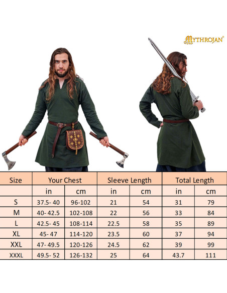 Túnica vikinga masculina modelo...