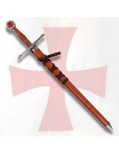 Espada Templária infantil com bainha marrom (59,2 cm.) 2