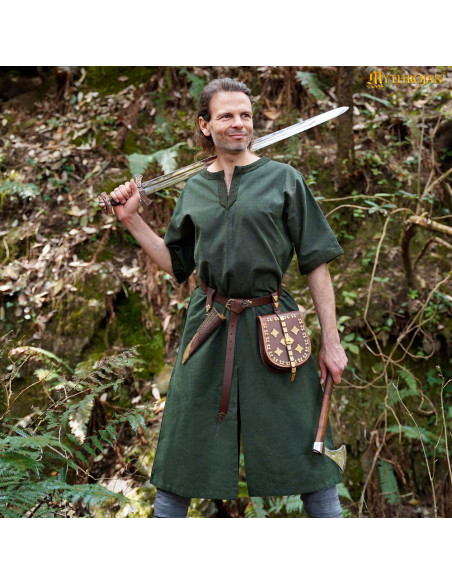 Túnica medieval em algodão homem...