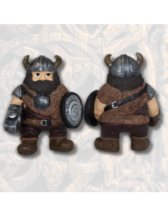 Figura de resina vikinga martelo com escudo (10,5 cm.)