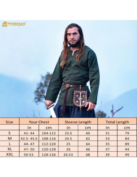 Túnica vikinga manga larga modelo...