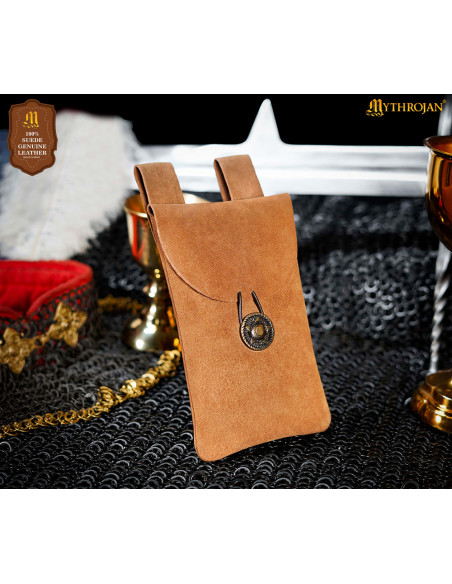 Bolsa medieval para cinto em couro de...