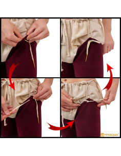 Pernas medievais em lã modelo Oswald 2