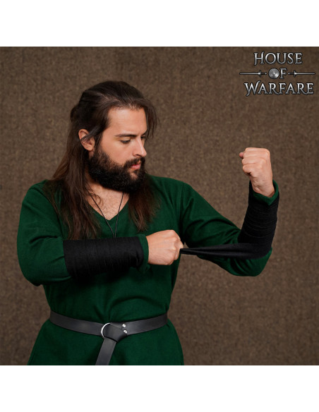 Bracelete vikingue em lã, cor negra