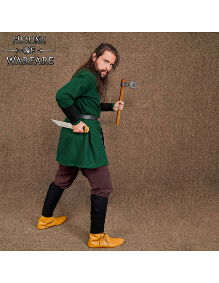 Bracelete vikingue em lã, cor negra