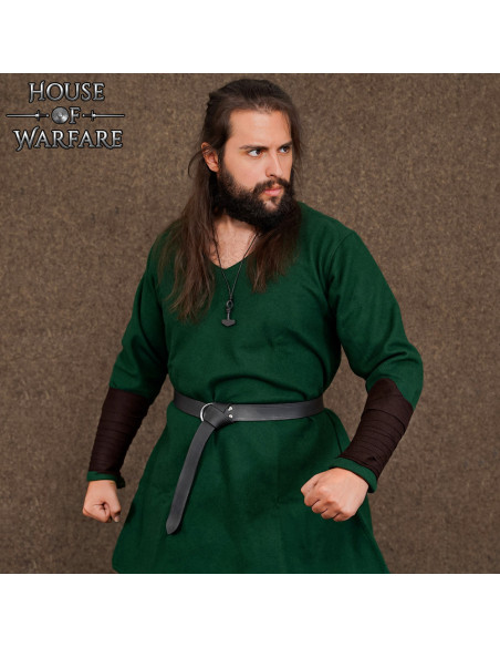 Brazalete vikingo em lã, cor marrom