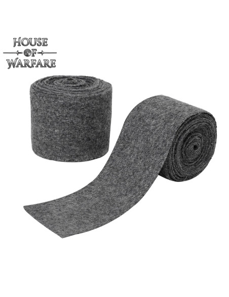 Brazalete vikingo em lã, cor cinza