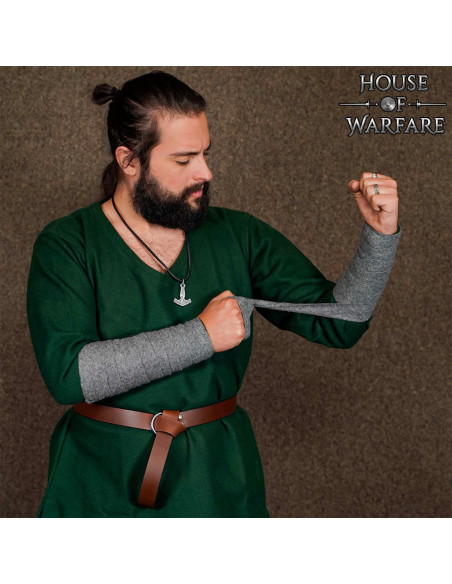 Brazalete vikingo em lã, cor cinza