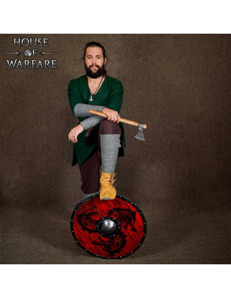 Brazalete vikingo em lã, cor cinza