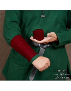 Brazalete vikingue em lã, cor bordô 2