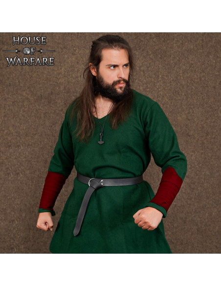 Brazalete vikingue em lã, cor bordô