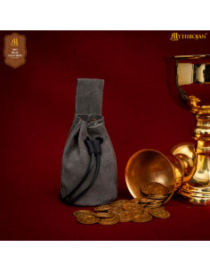 Bolsinha medieval para recreacionistas - cor cinza 2