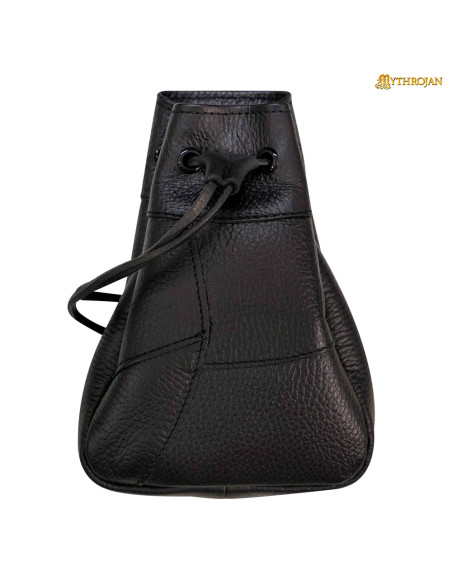 Sacolinha medieval de esmola, cor preta