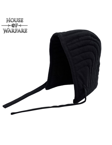 Crespina medieval acolchoada, cor preta