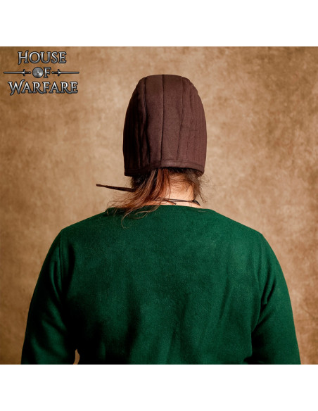 Crespina medieval acolchoada, cor marrom