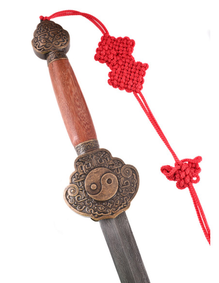 Espada Jian, aço Damasco