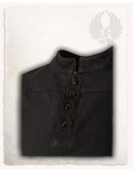 Camisa Medieval Bartold na cor preta