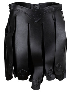 Saia medieval de couro modelo Lilith, cor preta