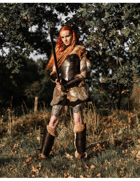 Corset medieval de couro modelo...