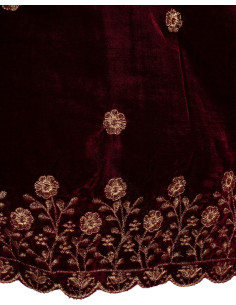 Lenço medieval decorado modelo Jasmin, cor marrom 2