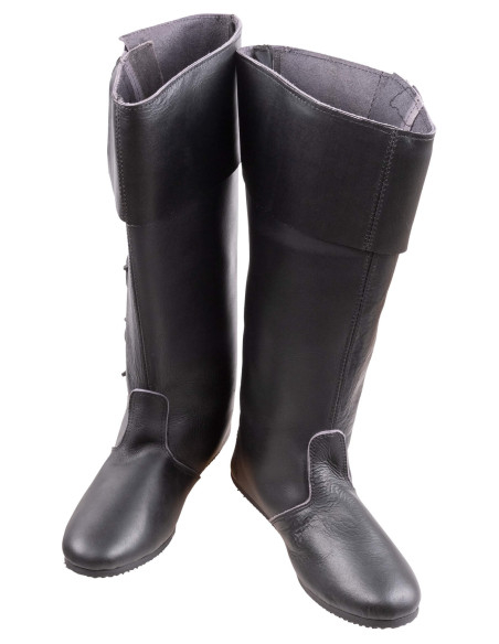 Botas medievais modelo Tilly, cor preta