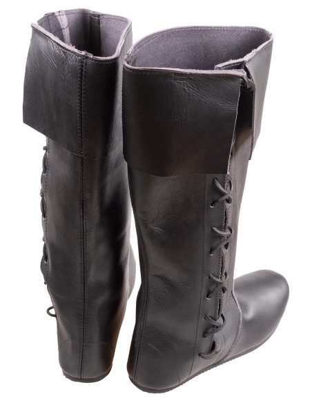 Botas medievais modelo Tilly, cor preta