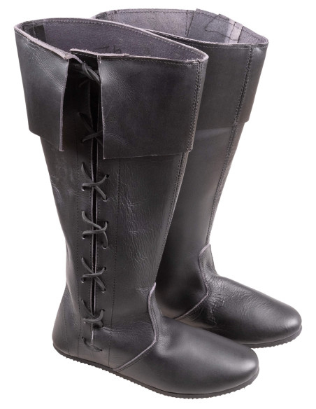Botas medievais modelo Tilly, cor preta
