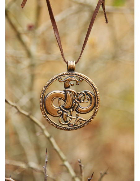 Colar Dragão Viking estilo Urnes em...