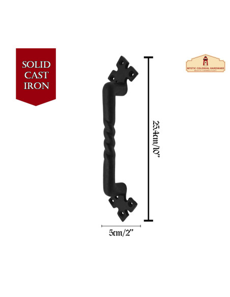 Puxador de porta medieval em ferro...